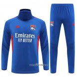 Sweatshirt Trainingsanzug Olympique Lyon 2022 Blau