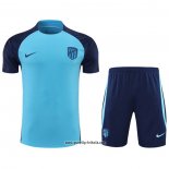 Trainingsanzug Atletico Madrid Kurzarm 2022-2023 Blau - Kurze Hose