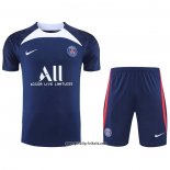 Trainingsanzug Paris Saint-Germain Kurzarm 2022-2023 Blau - Kurze Hose