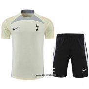 Trainingsanzug Tottenham Hotspur Kurzarm 2022-2023 Beige - Kurze Hose