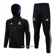 Trainingsanzug mit Kapuze Real Madrid 2022-2023 Schwarz