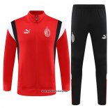 Jacke Trainingsanzug AC Milan Kinder 2023-2024 Rot