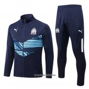 Jacke Trainingsanzug Olympique Marsella 2022-2023 Blau Oscuro