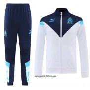 Jacke Trainingsanzug Olympique Marsella 2022-2023 WeiB