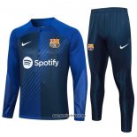 Sweatshirt Trainingsanzug Barcelona 2023-2024 Blau Oscuro