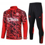 Sweatshirt Trainingsanzug Manchester United 2023-2024 Rot