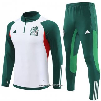 Sweatshirt Trainingsanzug Mexiko 2023-2024 WeiB