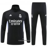 Sweatshirt Trainingsanzug Real Madrid 2022 Schwarz