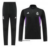 Sweatshirt Trainingsanzug Real Madrid 2022-2023 Schwarz