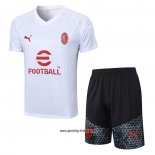 Trainingsanzug AC Milan Kurzarm 2023-2024 WeiB - Kurze Hose