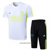 Trainingsanzug Arsenal Kurzarm 2023-2024 WeiB - Kurze Hose