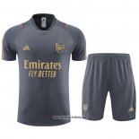 Trainingsanzug Arsenal Kurzarm 2023-2024 Grau - Kurze Hose