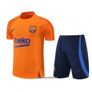 Trainingsanzug Barcelona Kurzarm 2022-2023 Orange - Kurze Hose