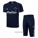 Trainingsanzug Cruzeiro Kurzarm 2023-2024 Blau - Kurze Hose