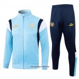 Jacke Trainingsanzug Manchester City 2023-2024 Blau