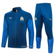 Jacke Trainingsanzug Olympique Marsella 2023-2024 Blau Oscuro