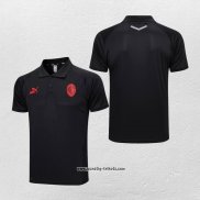 Polo AC Milan 2023-2024 Schwarz