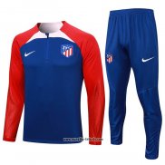 Sweatshirt Trainingsanzug Atletico Madrid 2023-2024 Blau