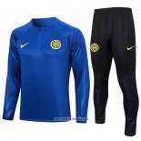 Sweatshirt Trainingsanzug Inter Milan 2023-2024 Blau