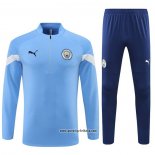 Sweatshirt Trainingsanzug Manchester City 2022-2023 Blau