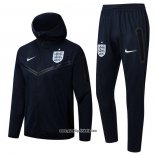 Trainingsanzug mit Kapuze England 2022-2023 Blau