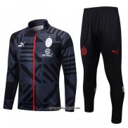 Jacke Trainingsanzug AC Milan 2022-2023 Grau