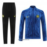 Jacke Trainingsanzug Inter Milan 2023-2024 Blau