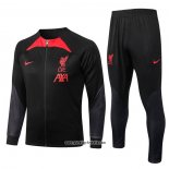 Jacke Trainingsanzug Liverpool 2022-2023 Schwarz