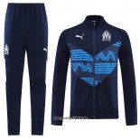 Jacke Trainingsanzug Olympique Marsella 2022-2023 Blau