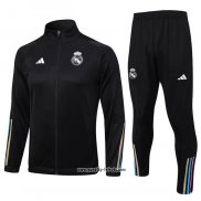 Jacke Trainingsanzug Real Madrid 2023-2024 Schwarz