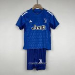 Juventus Torwarttrikot Kinder 2023-2024 Blau