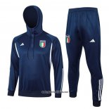 Sweatshirt Trainingsanzug Italien 2023-2024 Blau