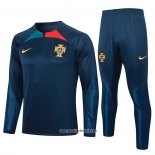 Sweatshirt Trainingsanzug Portugal 2023-2024 Blau