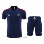 Trainingsanzug Ajax Kurzarm 2022-2023 Blau - Kurze Hose