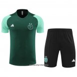 Trainingsanzug Algerien Kurzarm 2023-2024 Grun - Kurze Hose