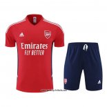 Trainingsanzug Arsenal Kurzarm 2022-2023 Rot - Kurze Hose