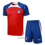 Trainingsanzug Atletico Madrid Kurzarm 2023-2024 Rot - Kurze Hose