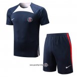 Trainingsanzug Paris Saint-Germain Kurzarm 2022-2023 Blau - Kurze Hose