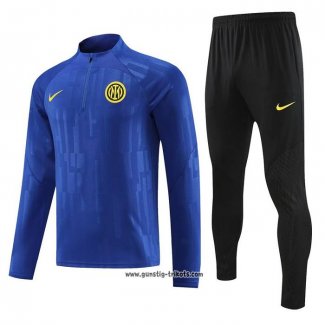 Sweatshirt Trainingsanzug Inter Milan 2023-2024 Blau