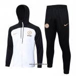 Trainingsanzug mit Kapuze Chelsea 2023-2024 WeiB Trainingsanzug mit Kapuze Chelsea 2023-2024 WeiB