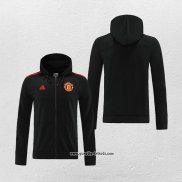 Kapuzenjacke Manchester United 2022-2023 Schwarz