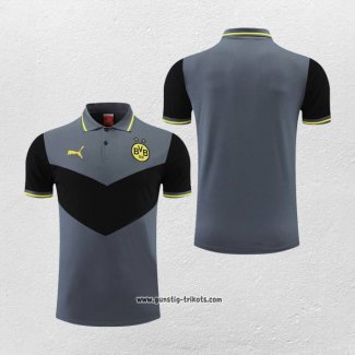 Polo Borussia Dortmund 2022-2023 Grau y Schwarz