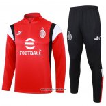 Sweatshirt Trainingsanzug AC Milan 2023-2024 Rot y WeiB