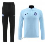 Sweatshirt Trainingsanzug Inter Milan 2023-2024 Blau Claro
