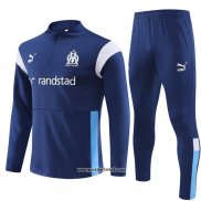 Sweatshirt Trainingsanzug Olympique Marsella 2023-2024 Blau