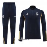 Sweatshirt Trainingsanzug Real Madrid 2023-2024 Blau