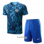 Trainingsanzug Chelsea Kurzarm 2022-2023 Blau - Kurze Hose