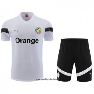 Trainingsanzug Senegal Kurzarm 2023-2024 WeiB - Kurze Hose