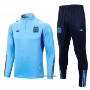 Sweatshirt Trainingsanzug Argentinien 2022-2023 Blau Claro
