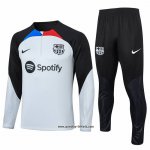 Sweatshirt Trainingsanzug Barcelona 2023-2024 Grau